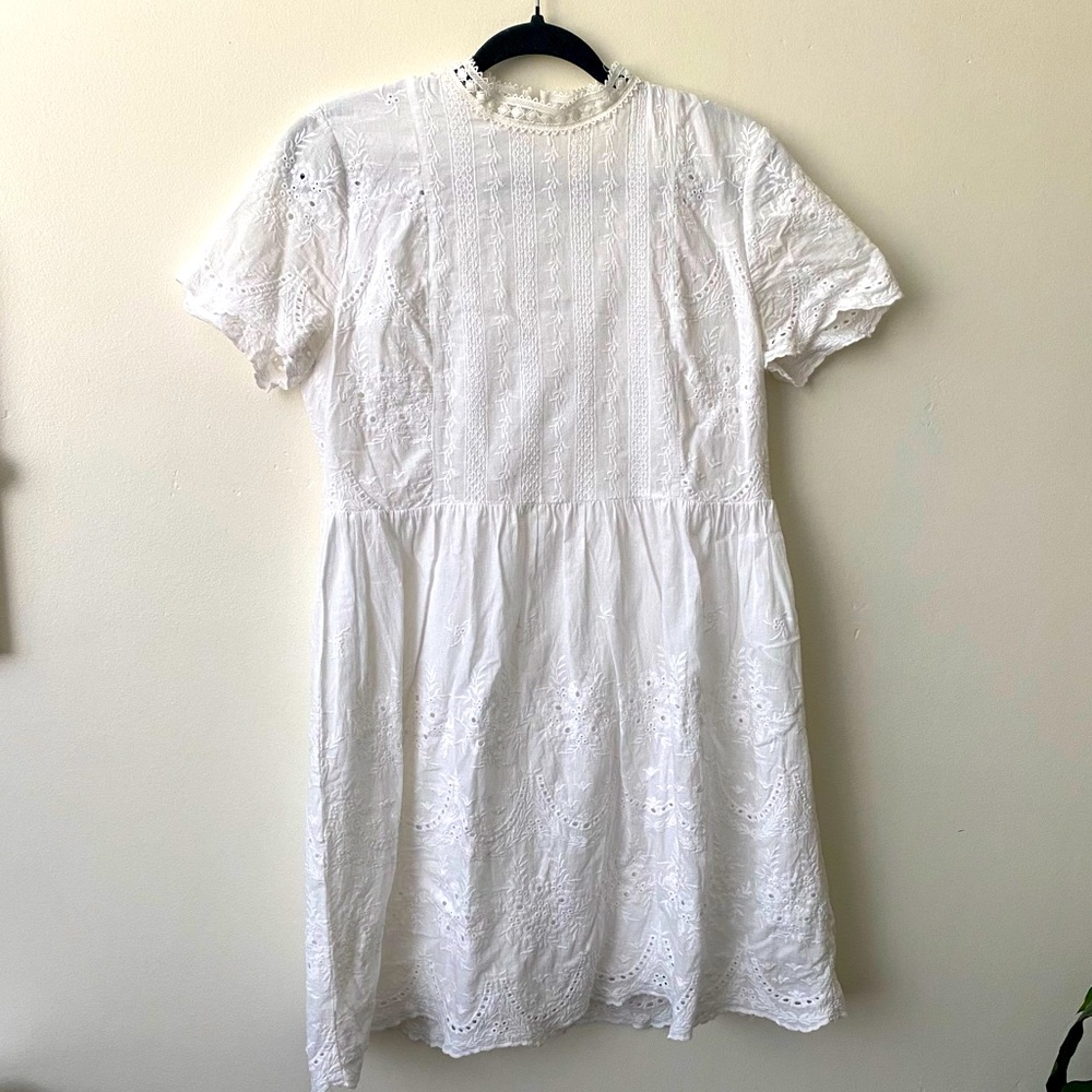 Maeve eyelet mini dress